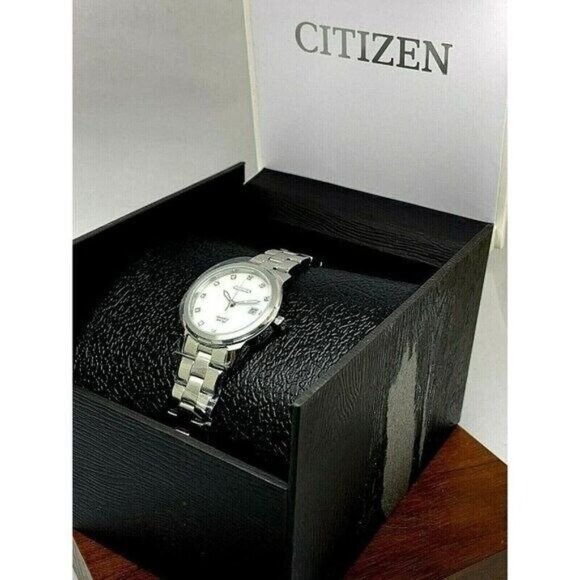 Citizen Women's Watch EU6070-51Y Quartz White Mother of Pearl Dial 28mm - Picture 3 of 13